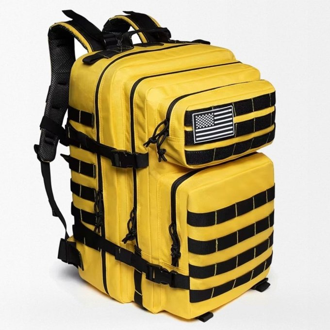 Yellow tactical backpack 45L