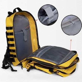 Yellow tactical backpack 45L