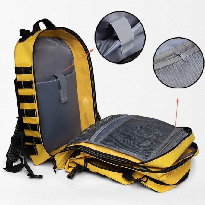 Yellow tactical backpack 45L