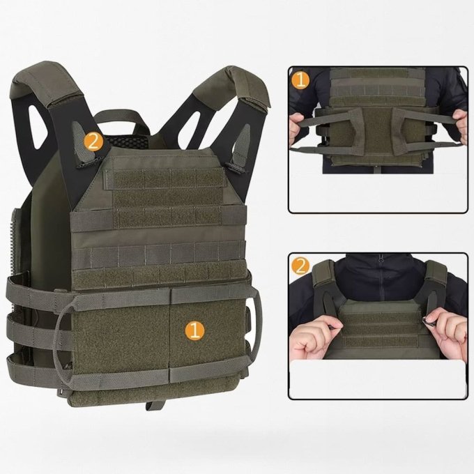 Concealable 10x12 plate carrier