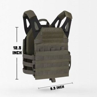 Concealable 10x12 plate carrier