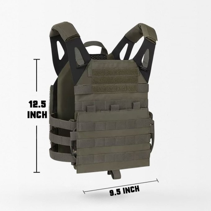 Concealable 10x12 plate carrier