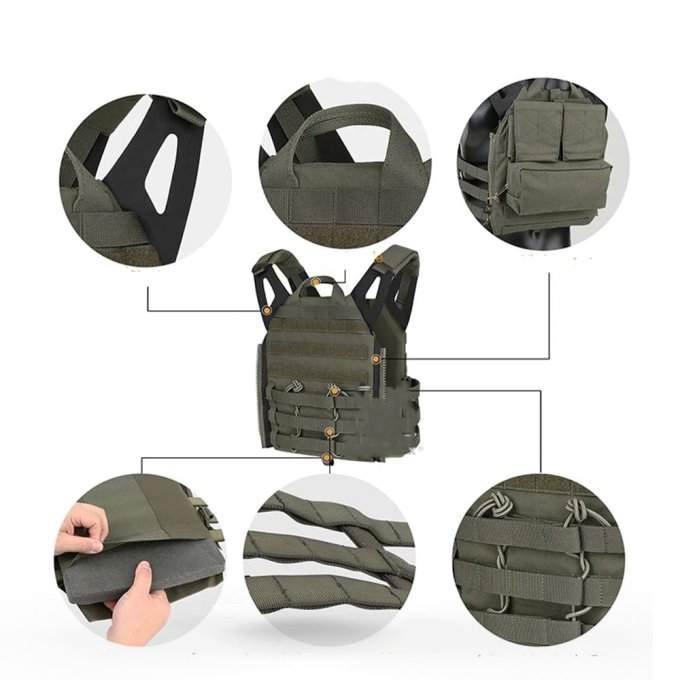 Concealable 10x12 plate carrier