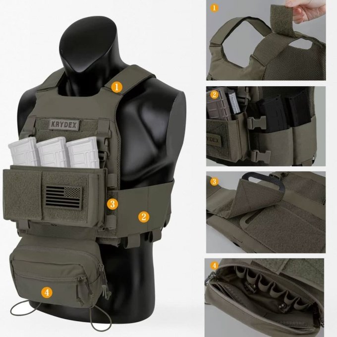 Krydex low vis slick plate carrier