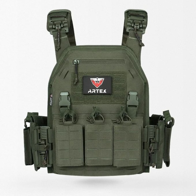 Laser Cut Molle Plate Carrier Ranger Green