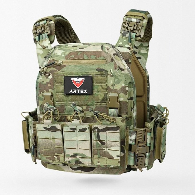 Laser Cut Molle Plate Carrier Multicam