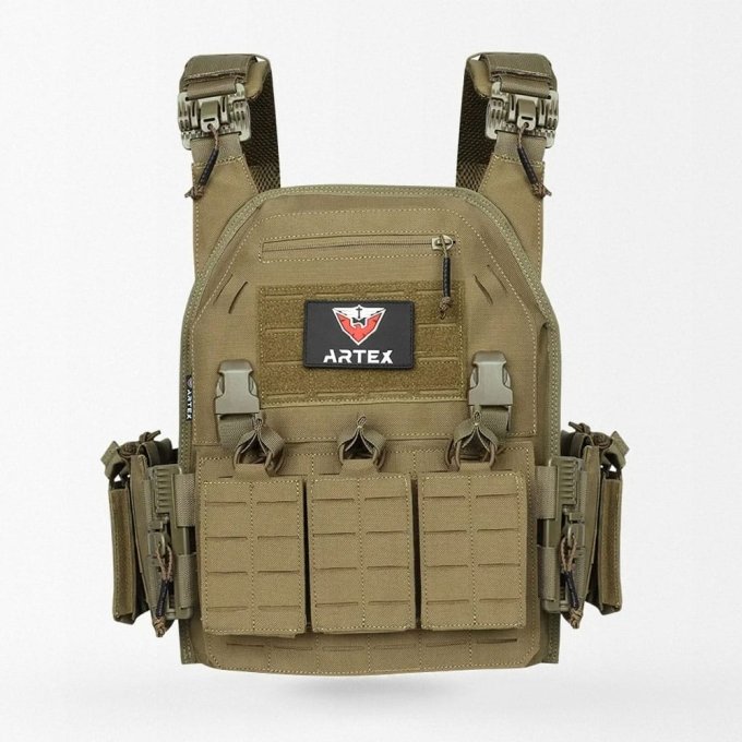 Laser Cut Molle Plate Carrier Khaki