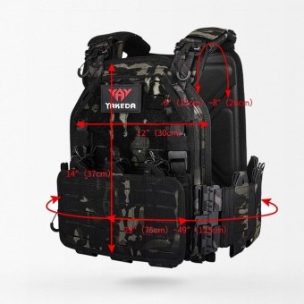 Lightweight Black Camo Plate Carrier