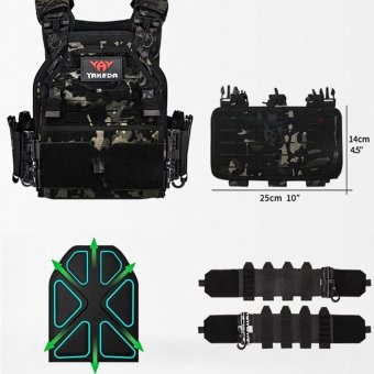 Lightweight Black Camo Plate Carrier