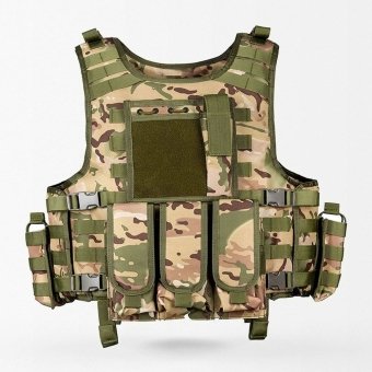 Military Vest With Mag Pouches Multicam