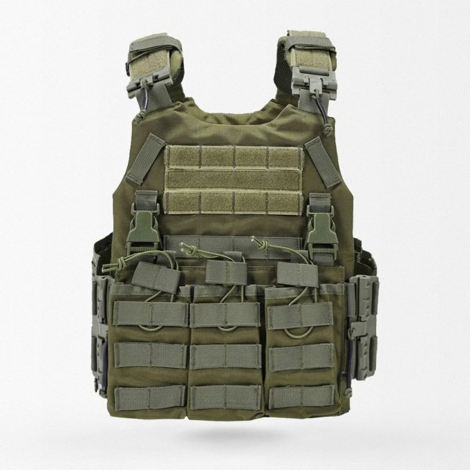 Tactical Plate Carrier With Mag Pouches Ranger Green