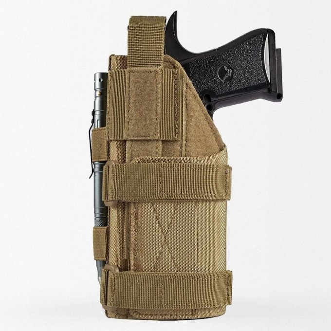 Pistol Holster for Tactical Vest Tan