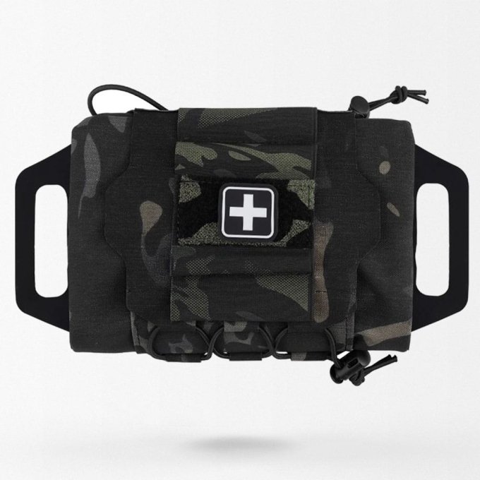 Tactical Vest Medical Pouch Multicam Black