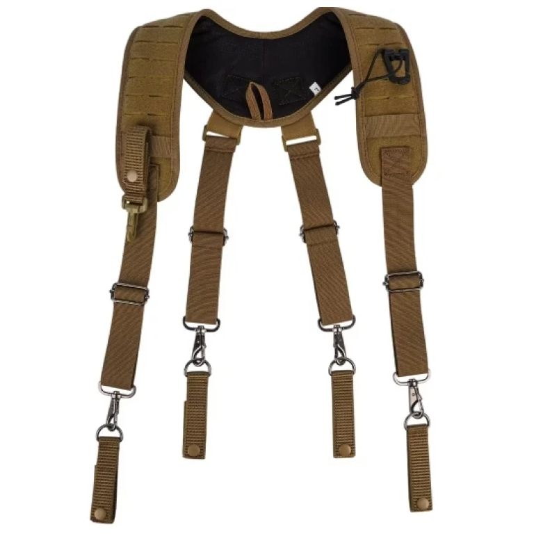 Tactical laser cut molle belt suspenders photo review