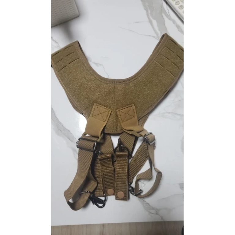 Tactical laser cut molle belt suspenders photo review