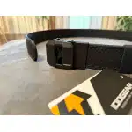 Tactical belt with automatic buckle photo review
