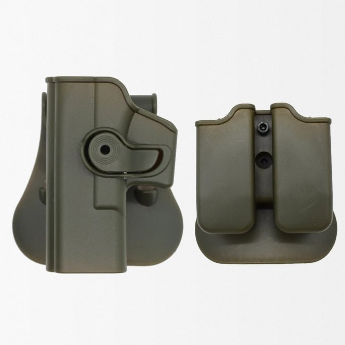 Left glock 17 holster with 9mm mag pouches - Image 3
