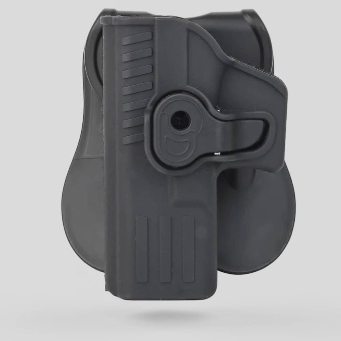 Left handed gun holster