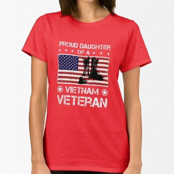 Proud daughter of a vietnam veteran t-shirt - Image 3