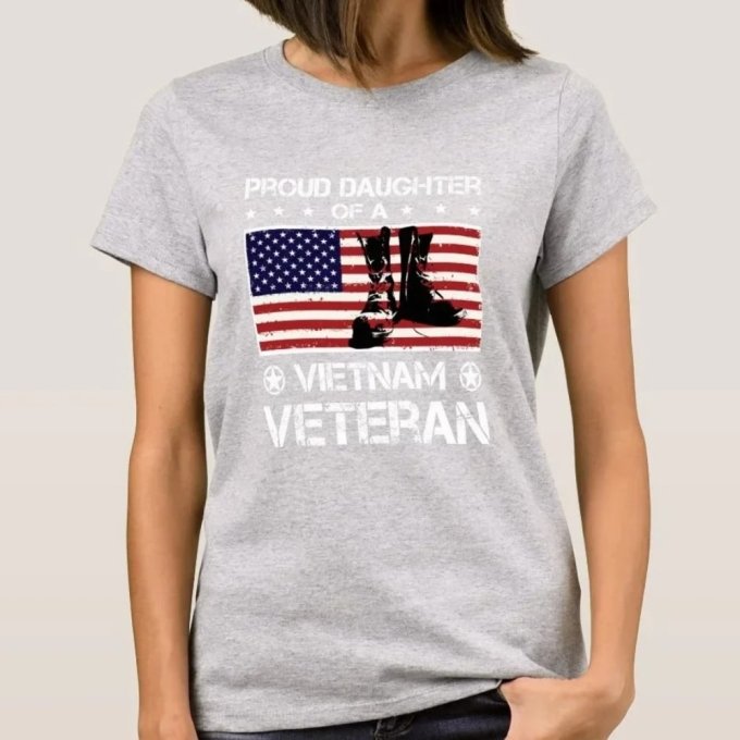 Proud daughter of a vietnam veteran t-shirt - Image 4