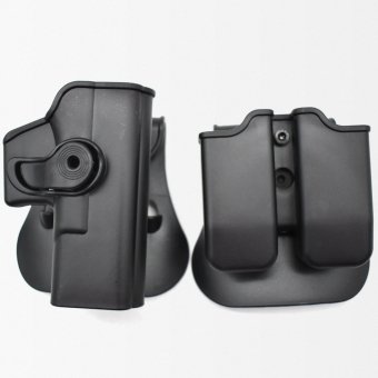 Right glock 17 holster with 9mm mag pouches
