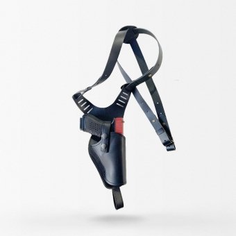 Shoulder pistol holster leather