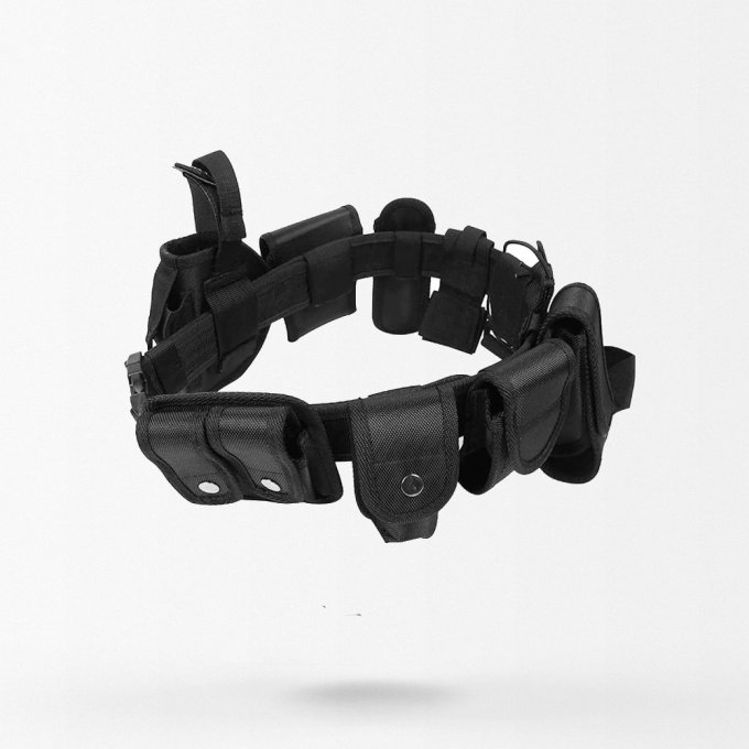 Tactical belts with pouches