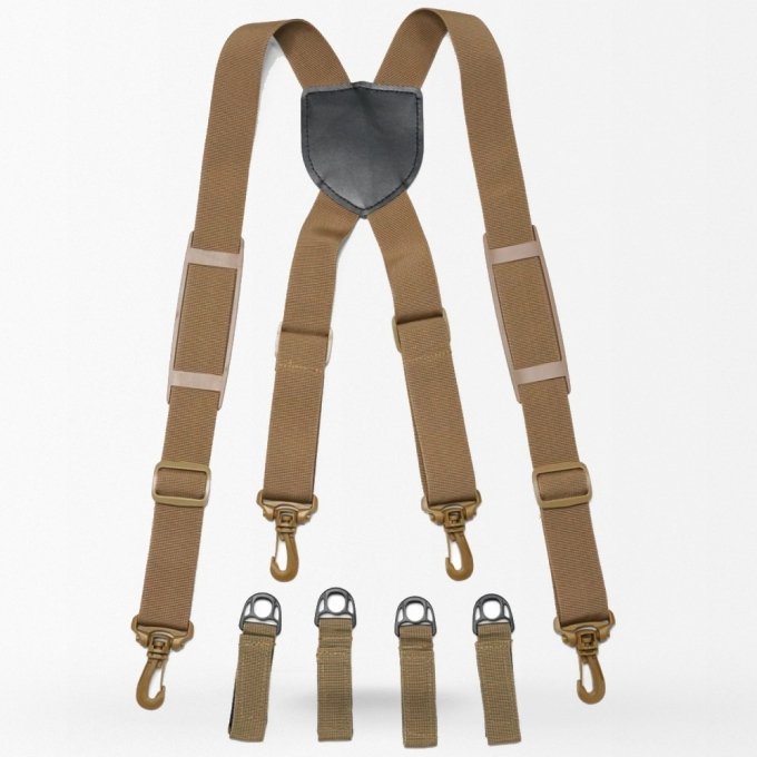 Tactical duty belt suspenders