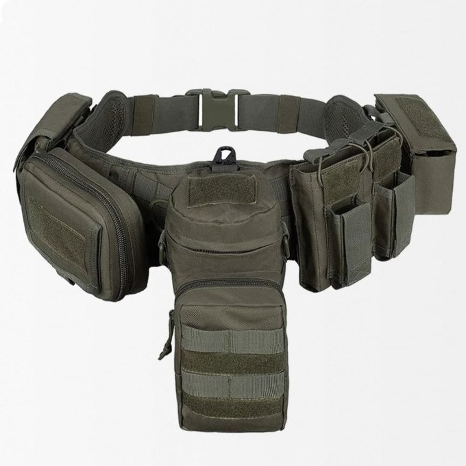 Tactical padded belt with molle pouches - Image 4