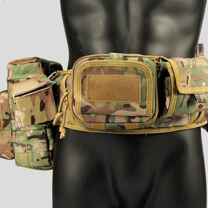 Tactical padded belt with molle pouches - Image 5