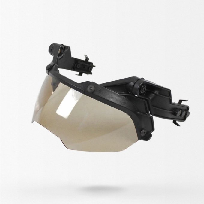 Brown lens flip goggles for tactical helmet