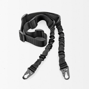 Elastic rifle sling with swivels