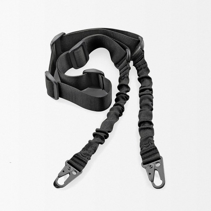 Elastic rifle sling with swivels