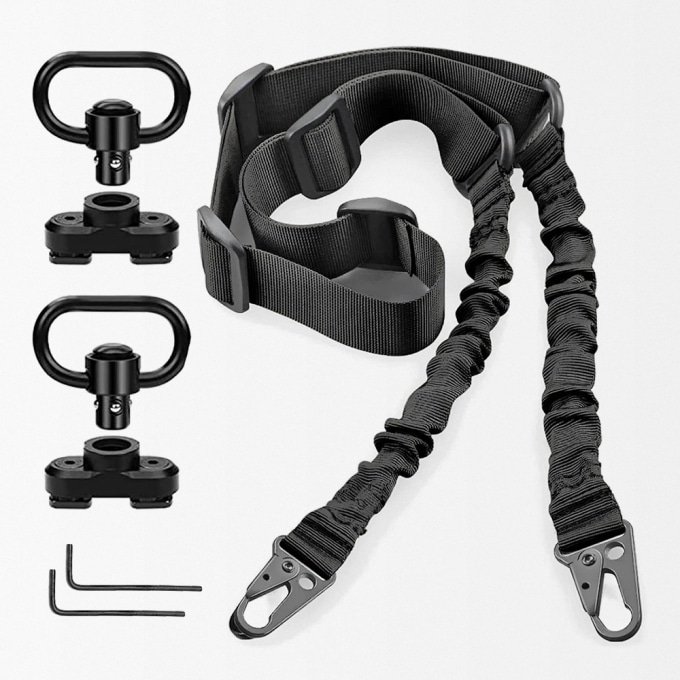 Elastic rifle sling with swivels - Image 2