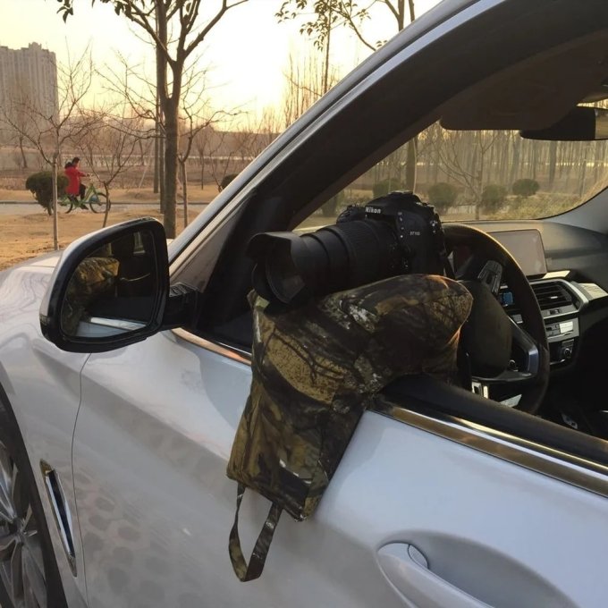 Forest camo shooting bag for window - Image 5