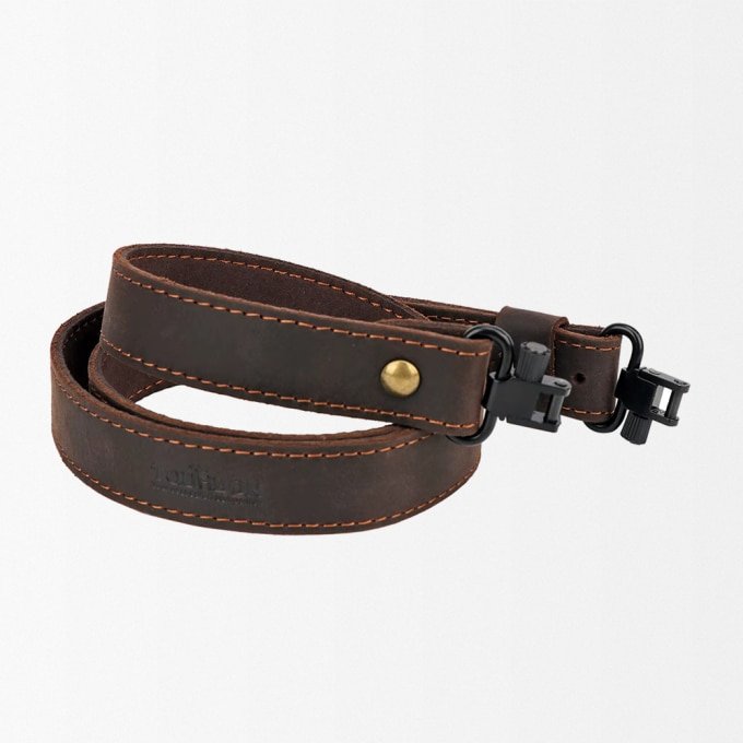 Genuine leather rifle sling with swivels - Image 2