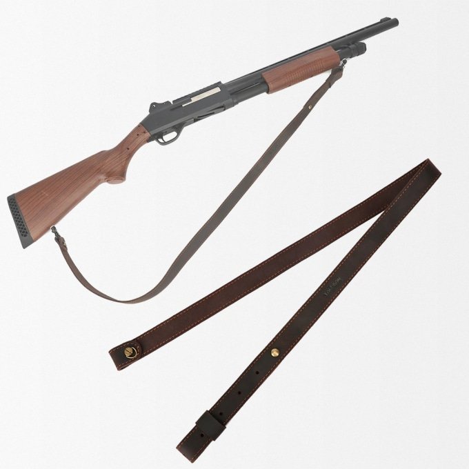 Genuine leather rifle sling with swivels - Image 6