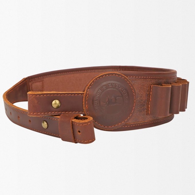 Leather rifle sling with ammo holder - Image 2