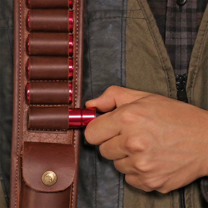 Leather rifle sling with ammo holder - Image 6