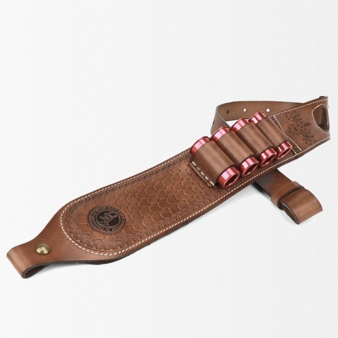 Leather rifle sling with thumb hole - Image 3