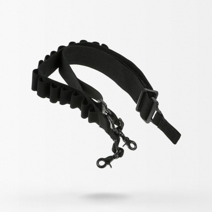 Rifle sling with shell holder