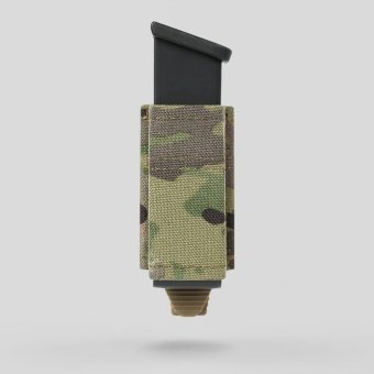 Single nylon magazine pouch with clip