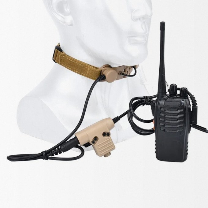 Tactical throat mic headset - Image 2