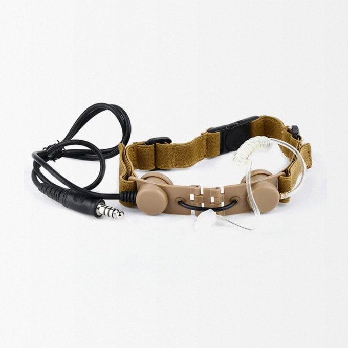 Tactical throat mic headset