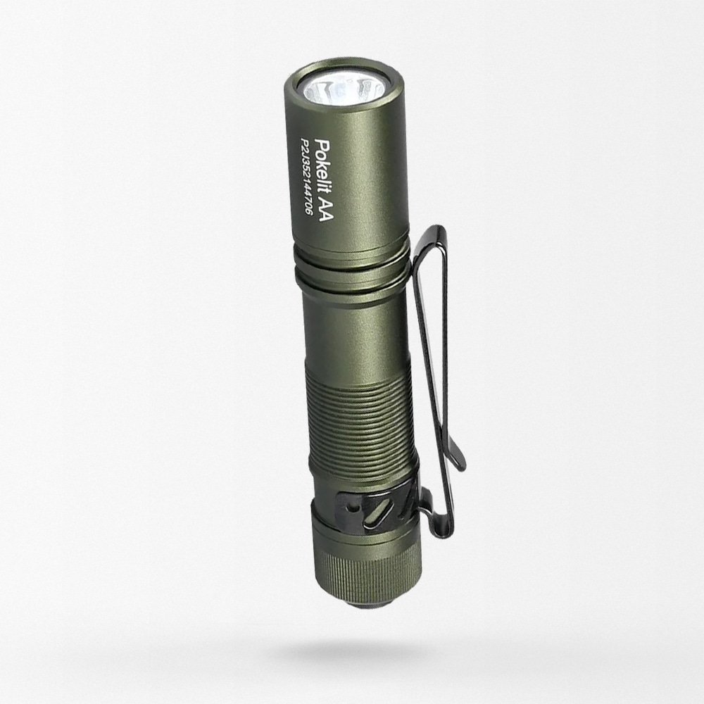 EDC tactical flashlight with clip