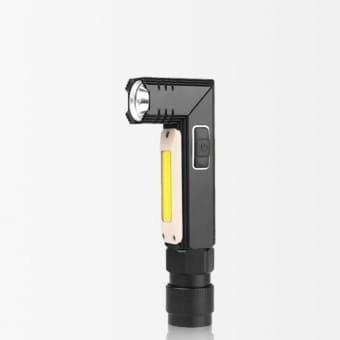 Tactical pivot flashlight with magnetic base