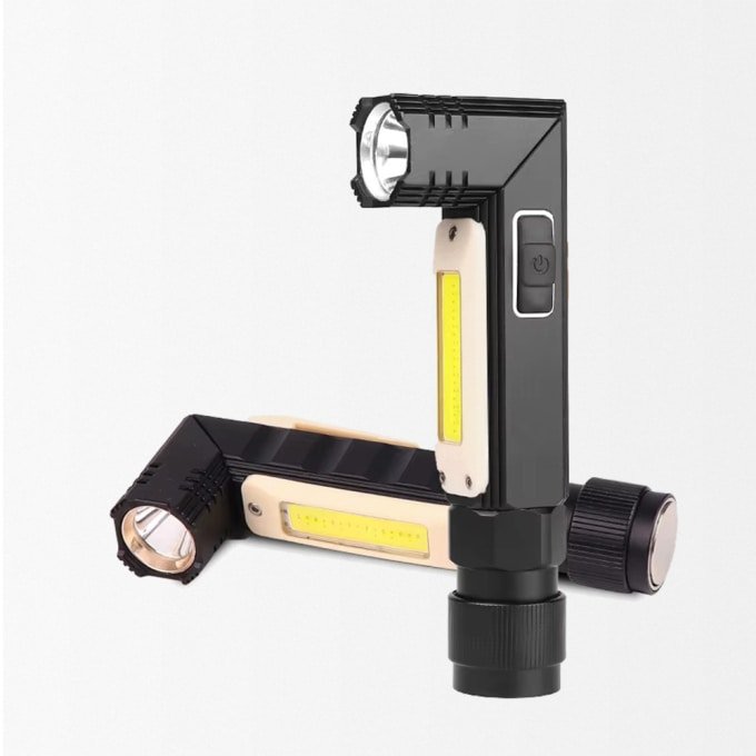 Tactical pivot flashlight with magnetic base - Image 2