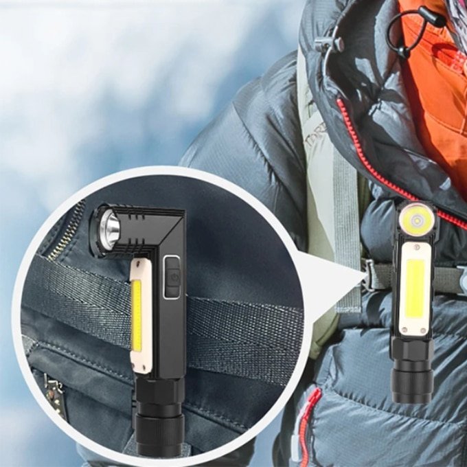Tactical pivot flashlight with magnetic base - Image 6