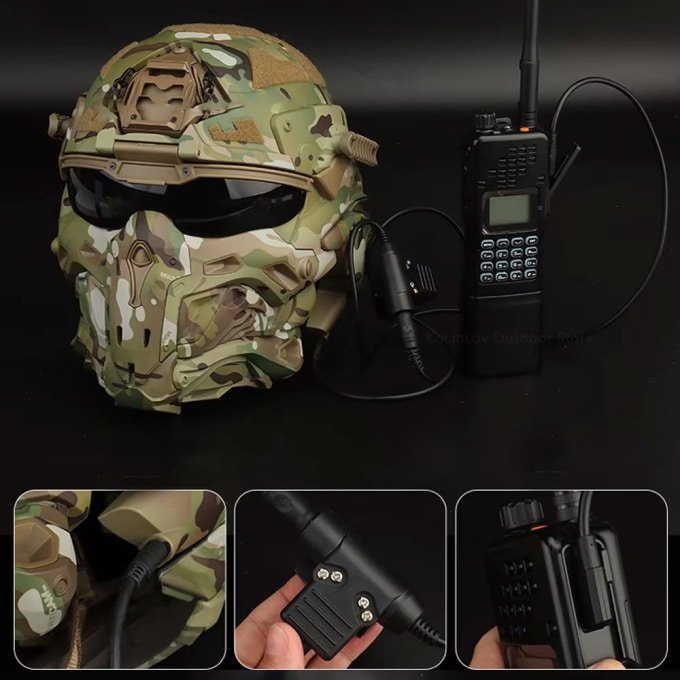 Airsoft tactical full face helmet - Image 6