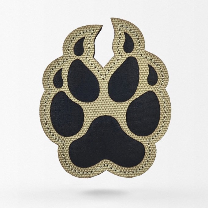 Shaped tactical paw patch